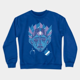 Mountain Blue African Mask No 12 Crewneck Sweatshirt